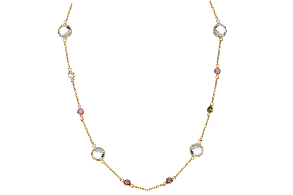 Sofia Green Amethyst & Tourmaline Necklace