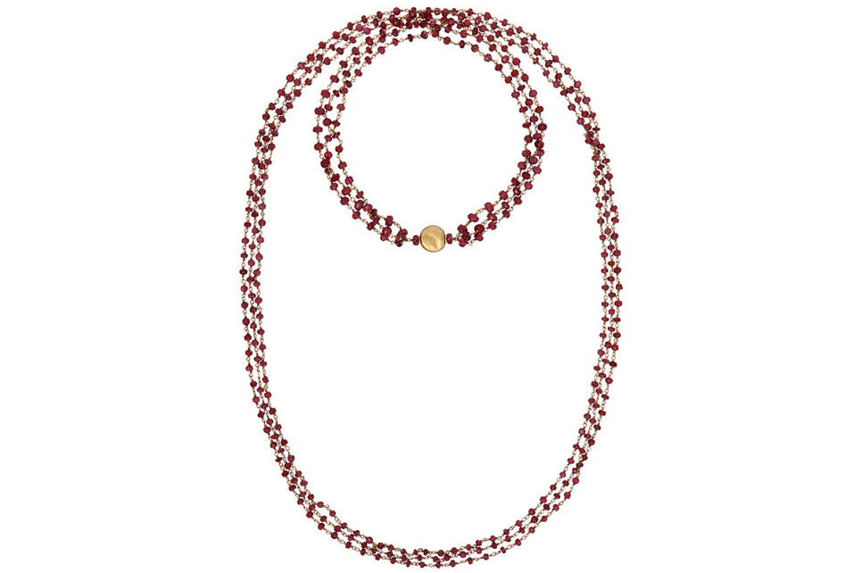 Spinel Three Line Necklace