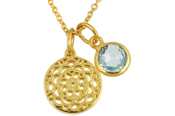 Talisman Blue Topaz Gem Necklace