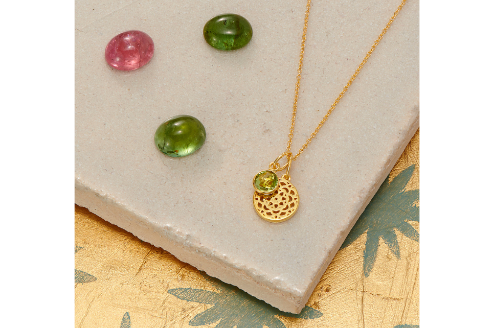 Talisman Peridot Gemstone Pendant Necklace