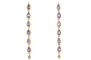 Tanzanite Line Earrings