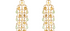 Tori Prehnite Beaded Fine Gold Earrings