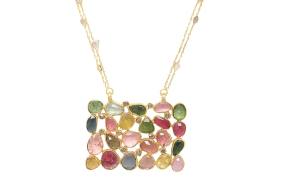 Adore Tourmaline & Diamond Pendant Necklace