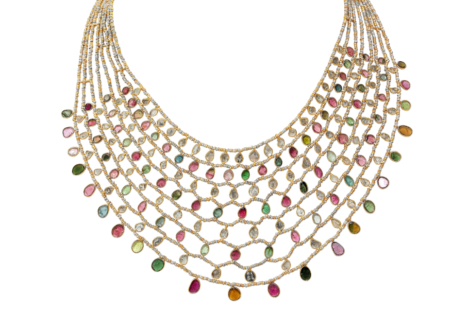 Nefertiti Tourmaline & Diamond Necklace