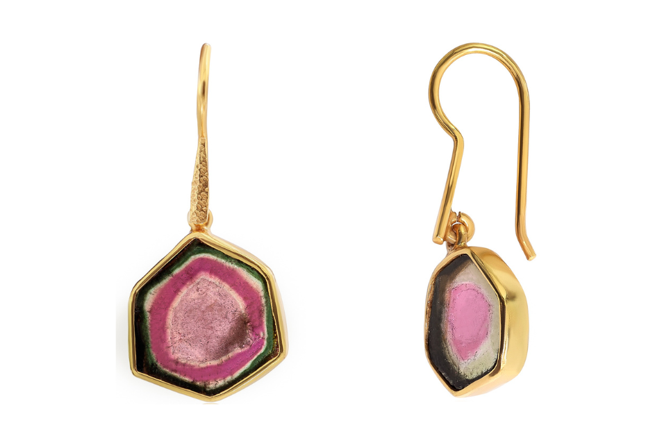 Watermelon Tourmaline Earrings