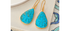 Carved Iranian Turquoise Earrings
