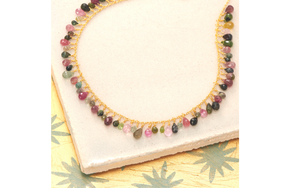 Valentina Tourmaline Beaded Necklace