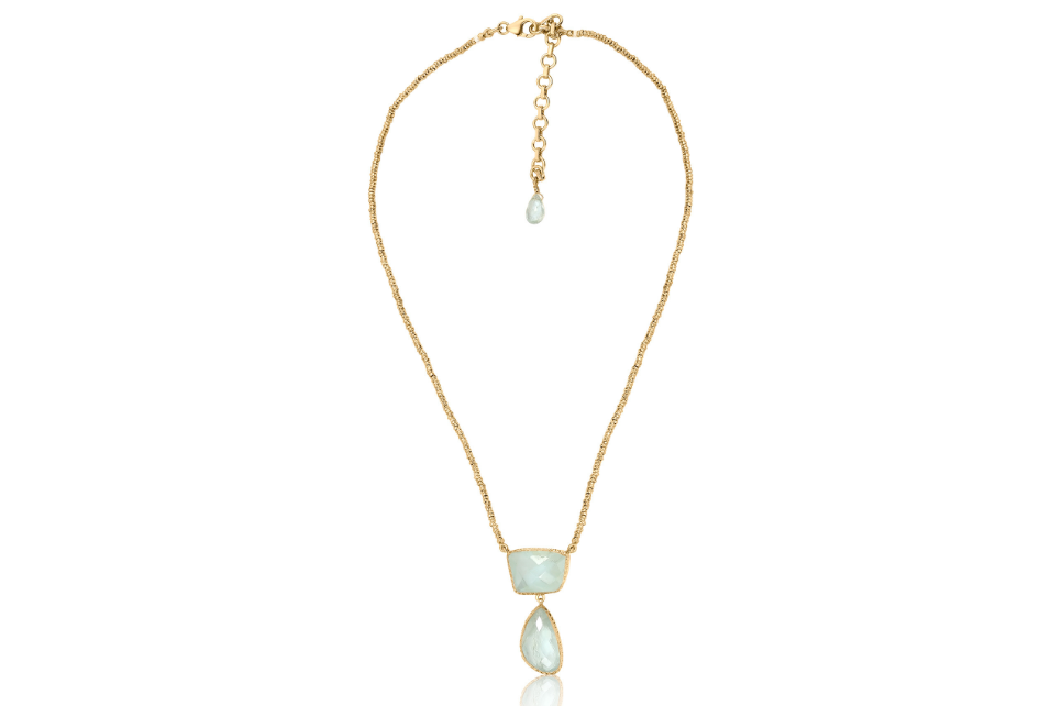 Vida Beaded Aquamarine Necklace