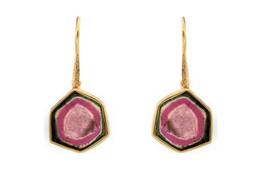 Watermelon Tourmaline Earrings