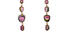 Watermelon Tourmaline Line Earrings