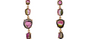 Watermelon Tourmaline Line Earrings