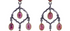Zara Black & Gold Ruby Earrings