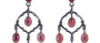 Zara Black & Gold Ruby Earrings